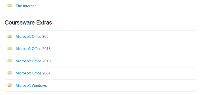 Courseware extras