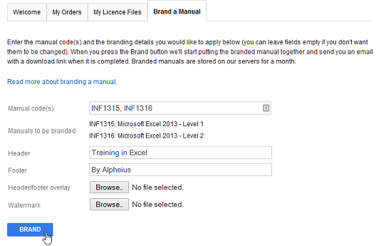 Manual branding