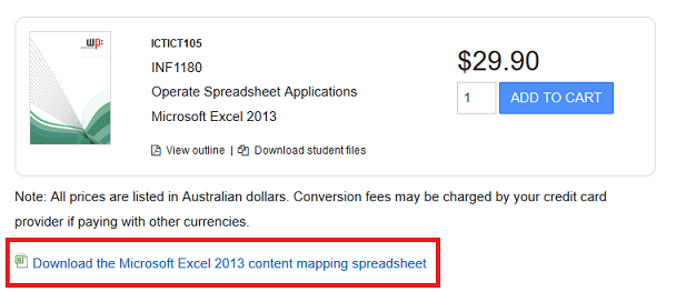 Content mapping spreadsheet